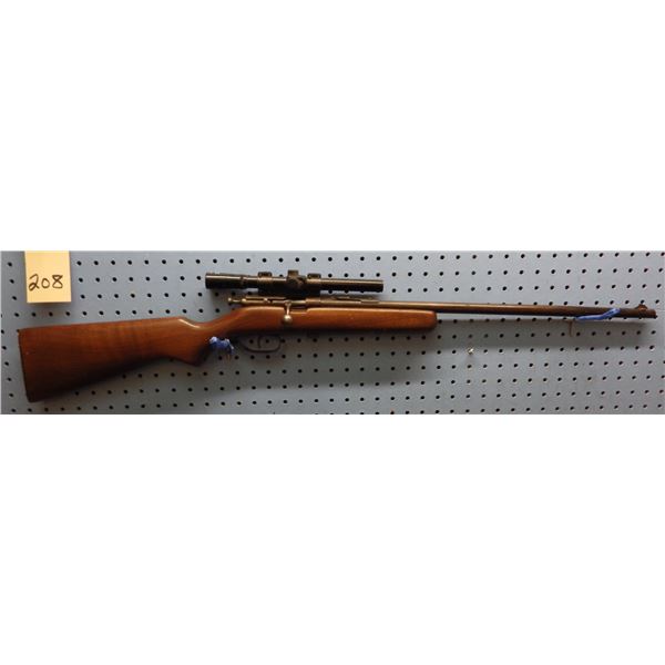 Cooey, model 39, Single shot Bolt action, 22 short long and long rifle, Tasco scope 4X15, No visible