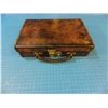Image 4 : Leather case,with lock but no key, 12 3/4" x 8" x 3", maker's label "James McNaughton - CONSIGN # PC
