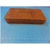 Image 7 : Leather covered wood case, 14" x 7 1/2" x 2 1/2", lock but no key  - CONSIGN # PC 4