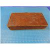 Image 9 : Leather covered wood case, 14" x 7 1/2" x 2 1/2", lock but no key  - CONSIGN # PC 4