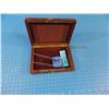 Image 2 : Mahogany case, 5" x 6 1/2" x 1 1/4" fitted for a very small pistol, no key or label  - CONSIGN # PC 
