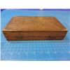 Image 12 : Oak case, 9 1/2" x 5 3/4" x 2" , futted foe a small percussion pistol, no label or key - CONSIGN # P