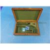 Image 1 : Oak case, 9 1/2" x 5 3/4" x 2" , futted foe a small percussion pistol, no label or key - CONSIGN # P