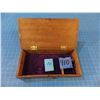 Image 1 : Mahogany case, 6 3/4" x 3 1/2" x 1 1/2", for a very small pistol - CONSIGN # PC 11