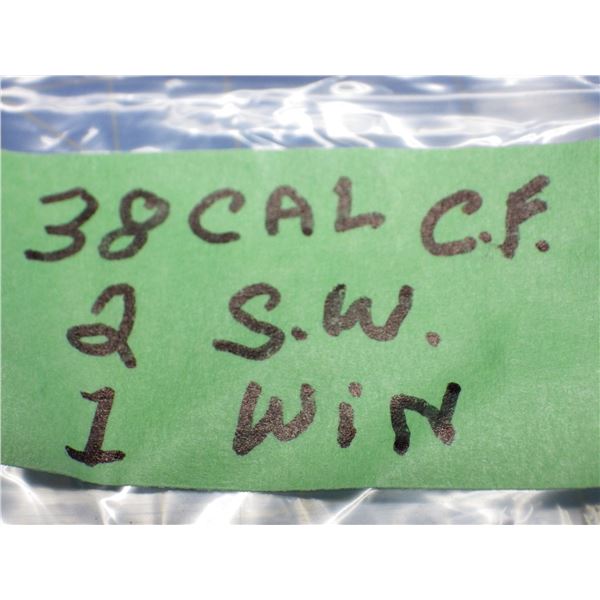 Collector Ammunition, 38 caliber.