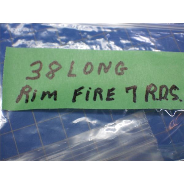 Collector Ammunition, 38 long rim fire.