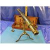 Image 14 : Cased Victorian brass telescope.   CONSIGN # G137