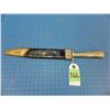 Image 2 : Large bowie knife with 9" clip point blade,  silver cutlery handle showing Amerincan Eagle and 27 st