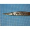 Image 8 : Native dagger with 8 1/2" leaf shaped double edged  blade and decorated bone handle, probably Africa