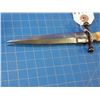 Image 9 : Boot dagger with 4 3/4" double edged blade with bone handle marked "Sim Patia", no manufacturers nam