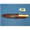 Image 1 : Bowie knife with 6 1/2" double edged blade marked Manhattan Cuttlery Compy Sheffield with bone handl