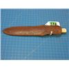 Image 2 : Bowie knife with 6 1/2" double edged blade marked Manhattan Cuttlery Compy Sheffield with bone handl