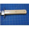 Image 4 : Bowie knife with 6 1/2" double edged blade marked Manhattan Cuttlery Compy Sheffield with bone handl