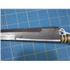 Image 9 : Corsican vendetta dagger with 5 3/4" double edged blade, with silver fittings on sheath and handle, 