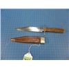 Image 3 : Bowie knife with 7 1/4" clip point blade, sheath and blade marked "Eyre Ward & Co, Sheaf Works, Shef