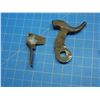 Image 12 : Parts from a Wheeler & Son tradegun consisting of the butplate, trigger guard, trigger, percussion l