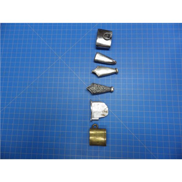 3 chapes and 3 throats from unknown military daggers