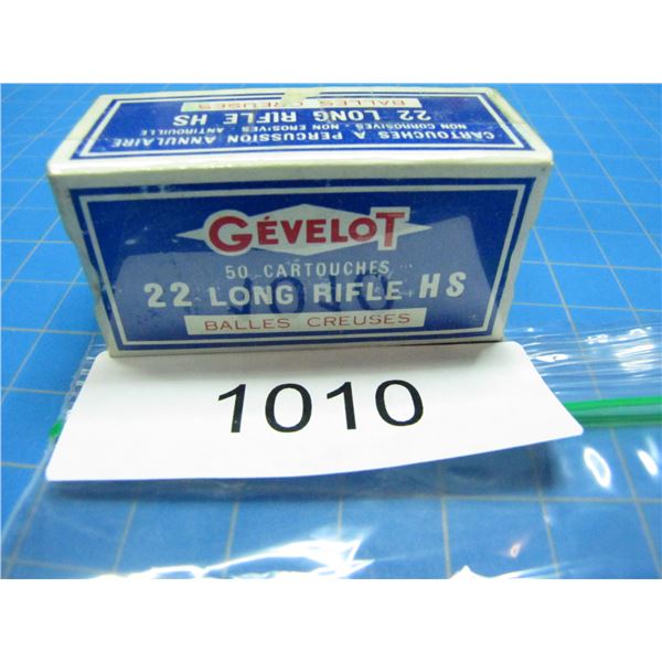 COLLECTOR BOX OF .22 AMMO