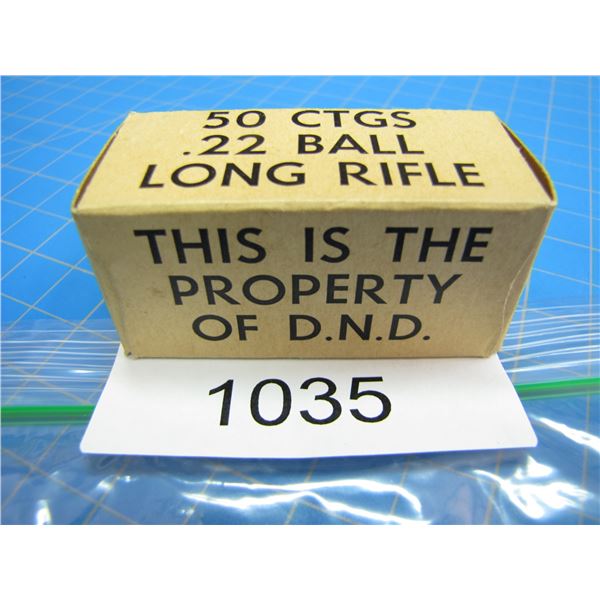 COLLECTOR BOX OF .22 AMMO