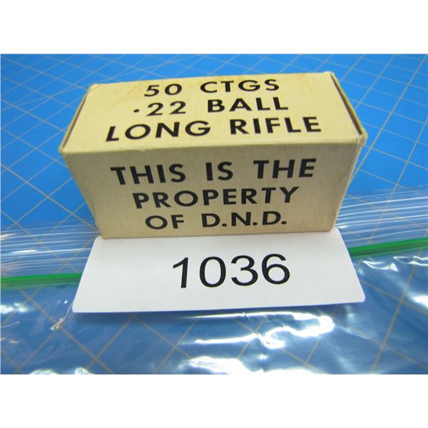 COLLECTOR BOX OF .22 AMMO