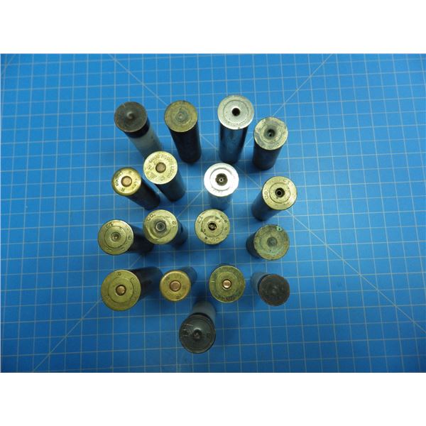 Lot of collectors brass shotgun cases & dummy cartridges