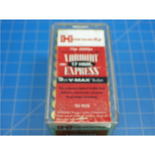 Ammunition, opened  box, 17 HMR, 50 rounds