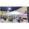 Image 2 : TREASURE GARDEN 9' AUTO-TILT OCTAGONAL UMBRELLA. ANTHRACITE FRAME, ATLANTIC COAST STRIPE FABRIC
