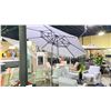 Image 3 : TREASURE GARDEN 9' AUTO-TILT OCTAGONAL UMBRELLA. ANTHRACITE FRAME, ATLANTIC COAST STRIPE FABRIC
