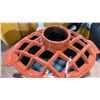 Image 2 : TERRACOTTA COLORED RED LATTICE CAST IRON STEAMER