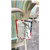 Image 3 : TELESCOPE CASUAL 3 PIECE SET. 2 STACKING ARM CHAIRS AND 30" TABLE SET. ALUMINUM FRAME