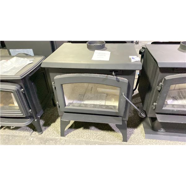 AMBIANCE WOLF STEEL OUTLANDER 19 WOODSTOVE. MATTE BLACK. 2.25 G/H. HEATS FROM 800-1800 SQ FT. 20"