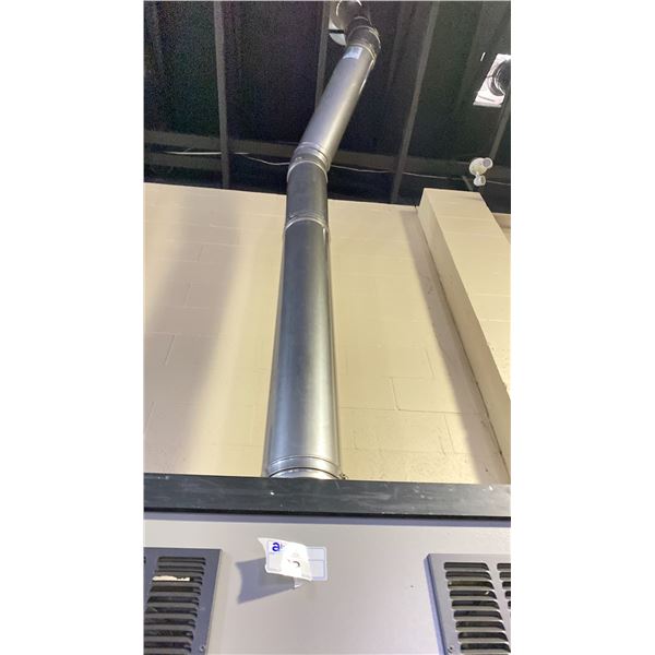 ULTIMATEONE BY SELKIRK STAINLESS CHIMNEY DEMO VENTING THAT WAS USED ON LOT 21.
