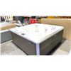Image 1 : HOTSPRING PORTABLE SPAS LIMELIGHT FLAIR HOT TUB. ALPINE WHITE/ESPRESSO CABINET. SEATING FOR 6