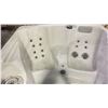 Image 2 : ARTESIAN SPAS MODEL GARDEN SPAS IRIS. 78"X60"X30". 110V. SILVER MARBLE/GREY CABINET. SEATS 4