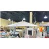 Image 2 : TREASURE GARDEN SUNBRELLA 9' OCTAGONAL AUTO-TILT UMBRELLA WITH METAL BASE. WHITE FRAME WITH TANGO