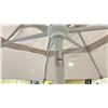 Image 3 : TREASURE GARDEN SUNBRELLA 9' OCTAGONAL AUTO-TILT UMBRELLA WITH METAL BASE. WHITE FRAME WITH TANGO