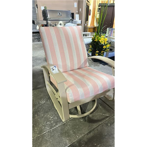 TELESCOPE CASUAL FURNITURE BELLE ISLE CUSHION SWIVEL ROCKER. MARINE GRADE POLYMER ARMS AND TEXTURED
