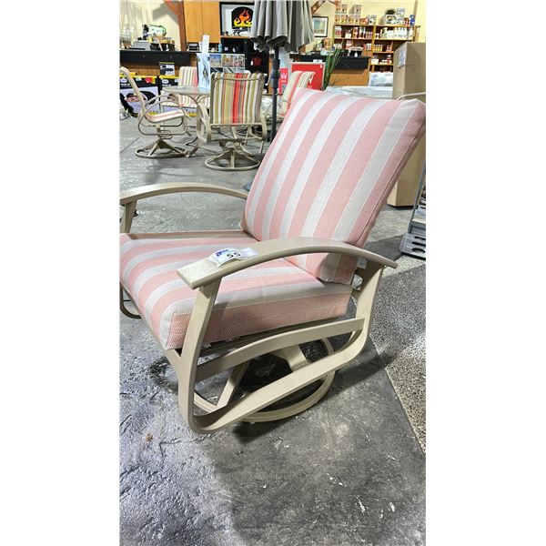 TELESCOPE CASUAL FURNITURE BELLE ISLE CUSHION SWIVEL ROCKER. MARINE GRADE POLYMER ARMS AND TEXTURED