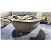 Image 3 : BOLA FIRE BOWL NATURAL GAS TABLE . NON ELECTRONIC IGNITION. SMOOTH GREY CONCRETE WITH STONES. 20"