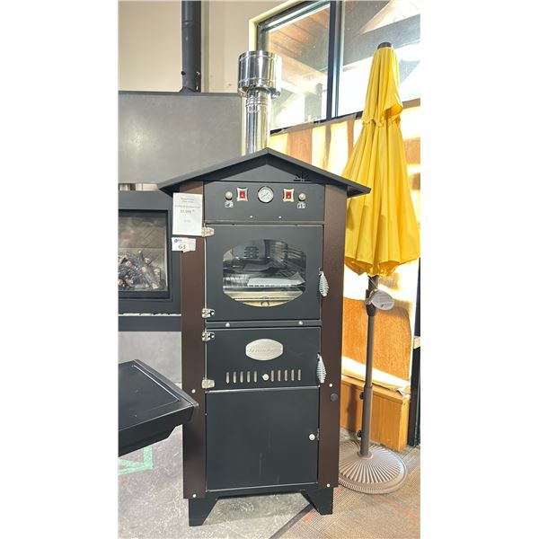 ROSSOFUOCO GARDEN 80 WOOD FIRED OUTDOOR OUTSIDE OVEN. ITALIAN MADE. 110V FOR FAN AND LIGHT.