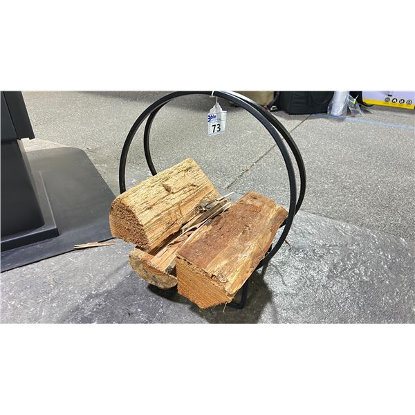 24" METAL HOOP WOOD STORAGE