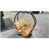 Image 1 : 24" METAL HOOP WOOD STORAGE