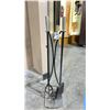 Image 2 : NICKEL AND BLACK PARK AVENUE MODEL WR-44NB FIREPLACE TOOL SET