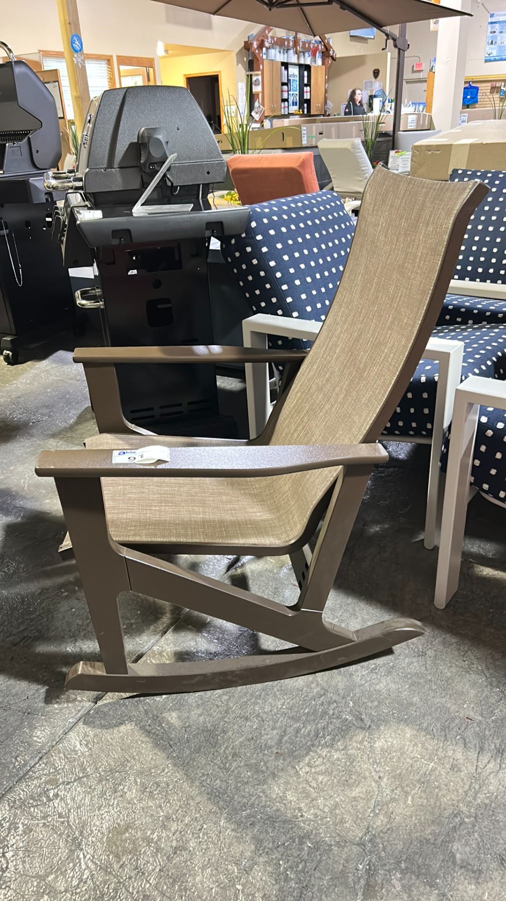 WEXLER MGP SLING COLLECTION SUPREME ROCKING CHAIR IN KONA FRAME WITH ...