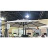 Image 2 : TREASURE GARDEN 9' AUTO-TILT OCTAGONAL UMBRELLA WITH BLACK FRAME/CAST ASH FABRIC AND BASE. DOUBLE