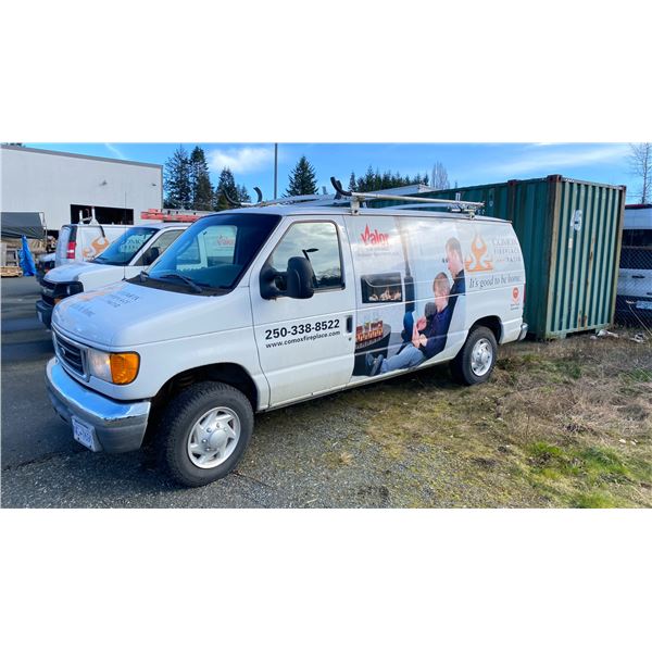 2007 FORD E-150 3DR CARGO VAN, WHITE, VIN 1FTNE14W27DB40193