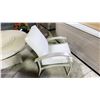 Image 3 : TELESCOPE CASUAL BELLE ISLE CUSHION ARM CHAIR AS SHOWN WITH DETAIL LINEN FABRIC AND STORM FRAME.