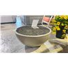 Image 3 : BOLA FIRE BOWL. SMOOTH GREY CONCRETE WITH 20" NATURAL GAS BURNER AND TRIM RING. 65,000 BTU.