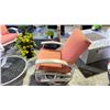 Image 3 : TELESCOPE CASUAL BELLE ISLE CUSHION SWIVEL ROCKER WITH PERSIMMON FABRIC AND DESERT FRAME. MARINE