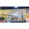 Image 2 : TREASURE GARDEN 10' SQUARE CANTILEVERED UMBRELLA WITH BASE. BROWN FRAME MOCHA FABRIC,